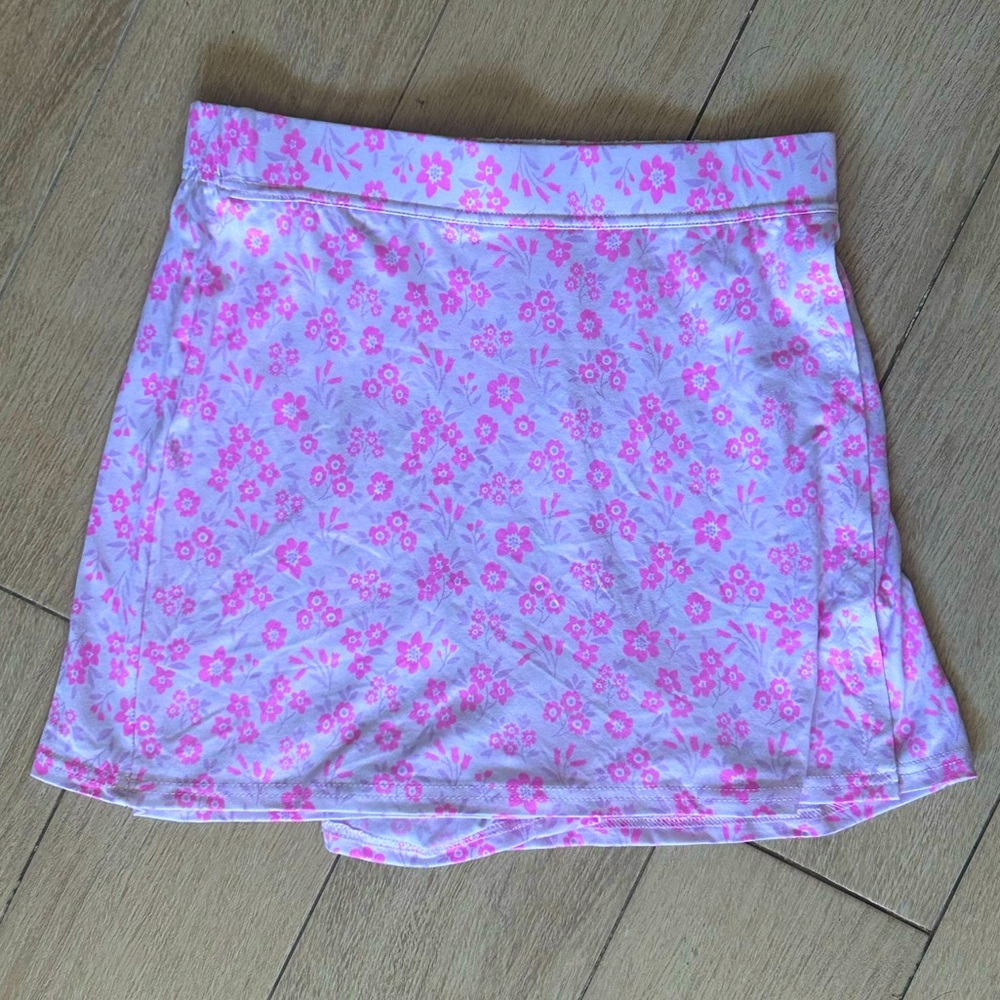 Girls Floral Pink and Purple Skort Sz Small